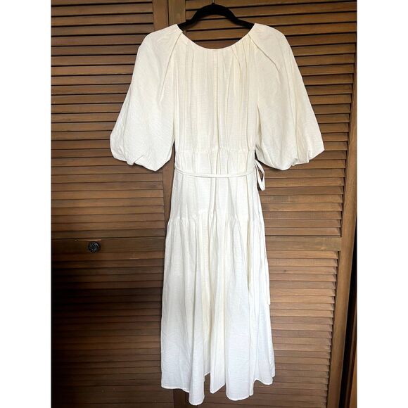 M.M.LaFleur Medina Dress in Cream Size XS/S Boho Bridal Wear to Work Flowy - Picture 5 of 6
